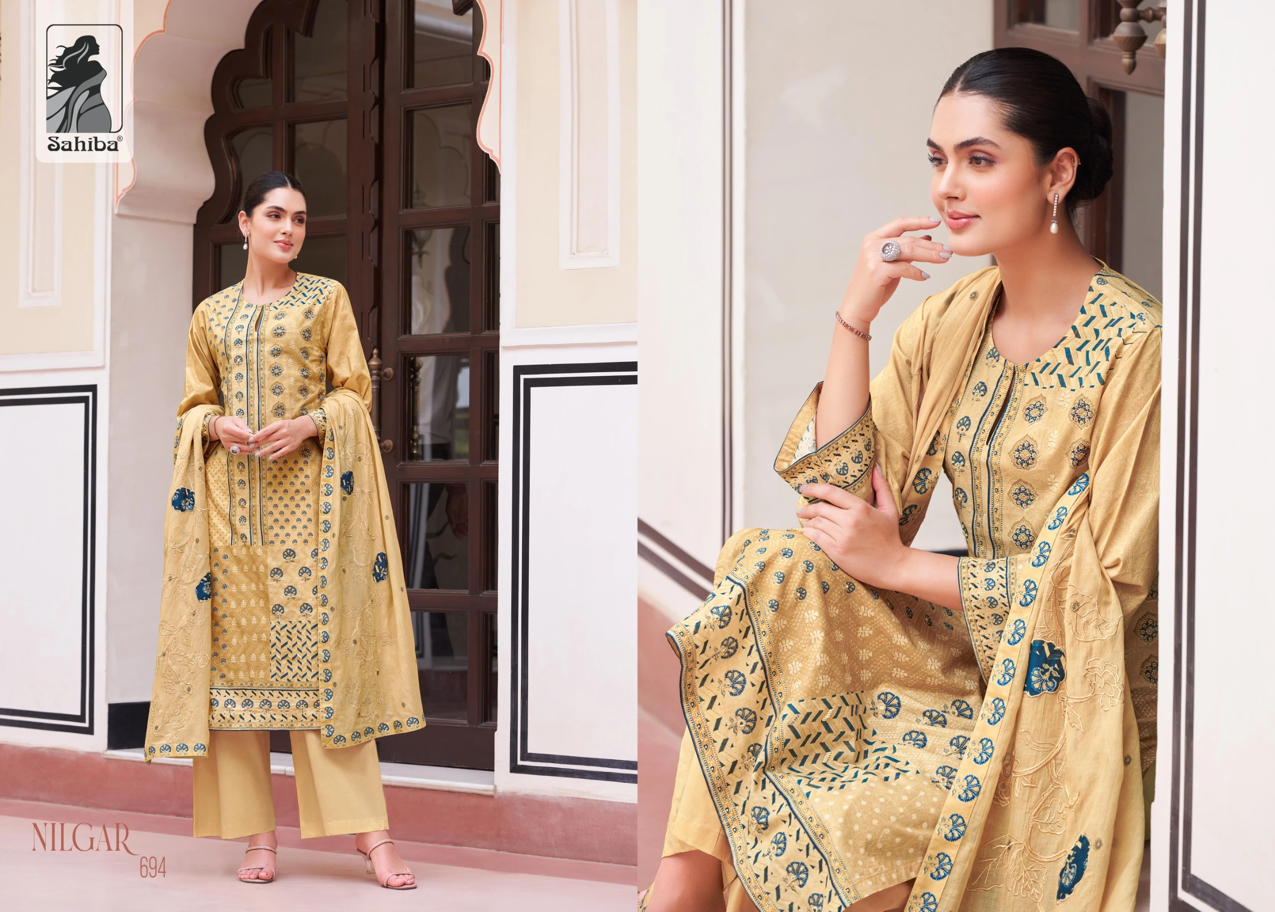 Sahiba Nilgar Pure Cotton Lawn Digital Print Wholesale Fancy Salwar Suit Catalog — Wholesale Salwar Suits, MPA wholesale from Surat - Gallery Image 2